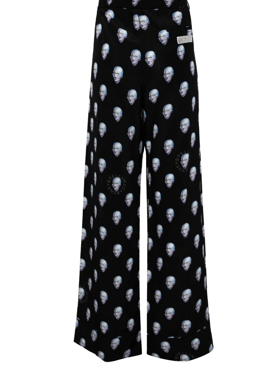Cheap silk trousers McCartney graphic-print Women Stella wide-leg 0330
